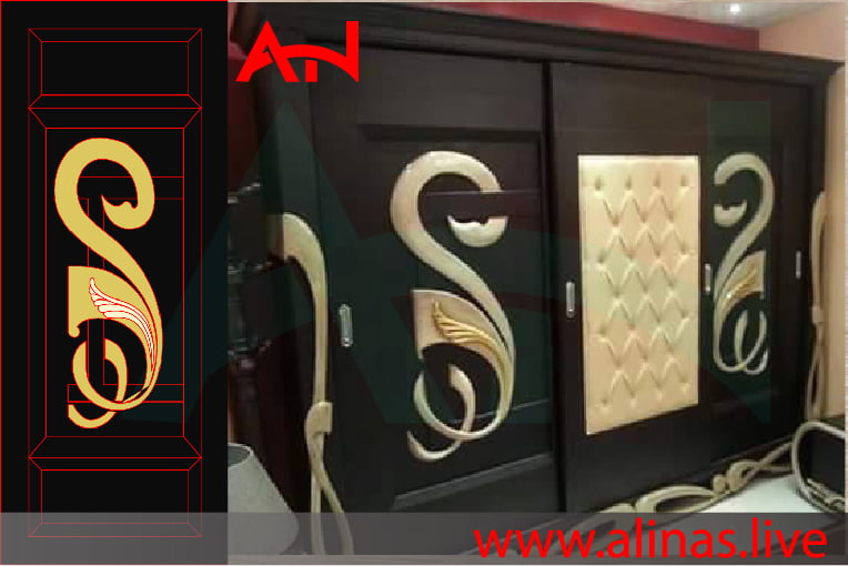 new bed set with cupboard 62 ready DXF