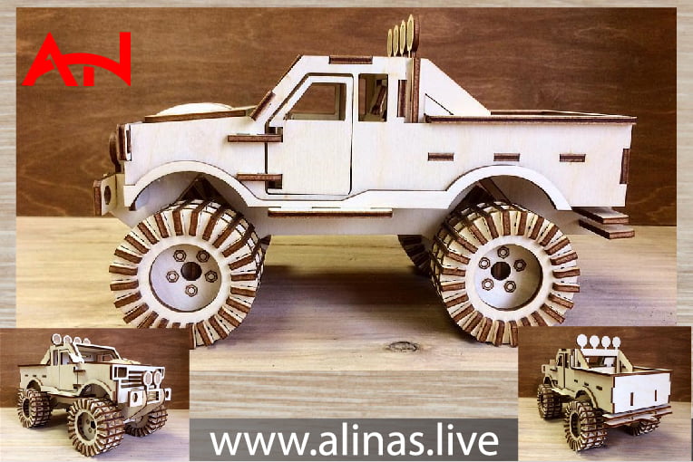 get a free jeep 3D Puzzle Laser Cutting CNC Router