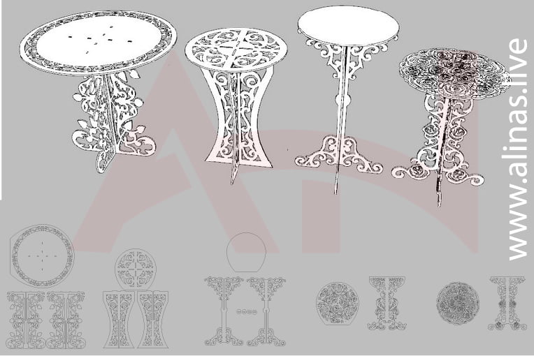 get a free Decor Tables Collection DXF File