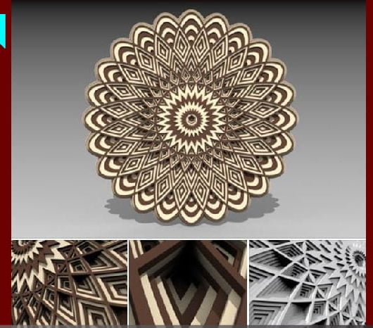 get a free 3d layered mandala