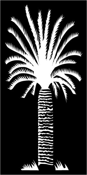 Date Palm Partition vector Design Free DXF