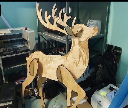 deer outdoor christmas decorations free vector