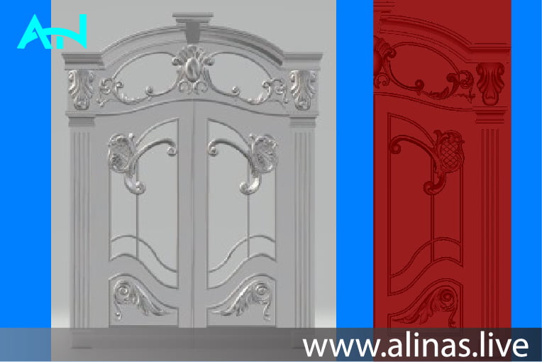 get a free door entrance 3D relief
