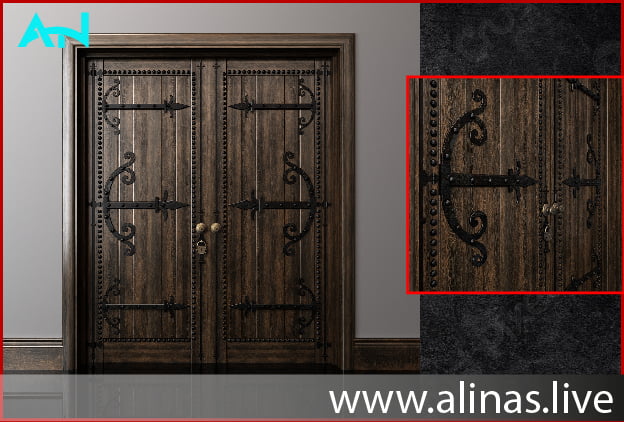 CNC router carving Medieval Door free download