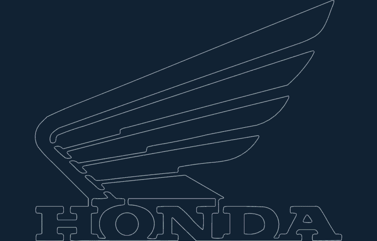 honda motorcycle wing logo free dxf download