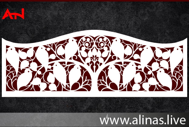 get a free tree with birds panel free dxf download