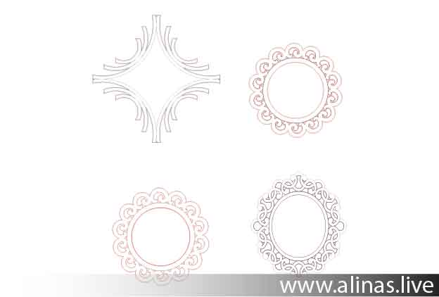 get a free cnc mirror frame dxf