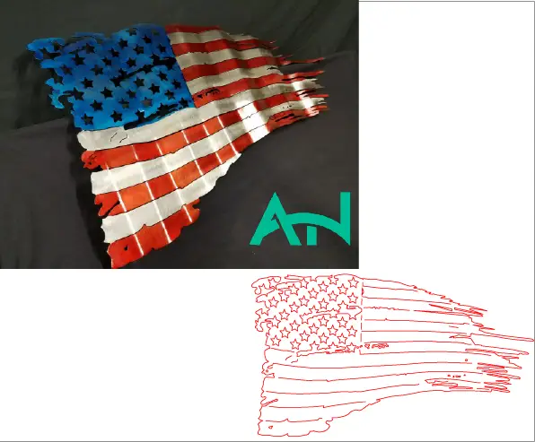 tattered american flag