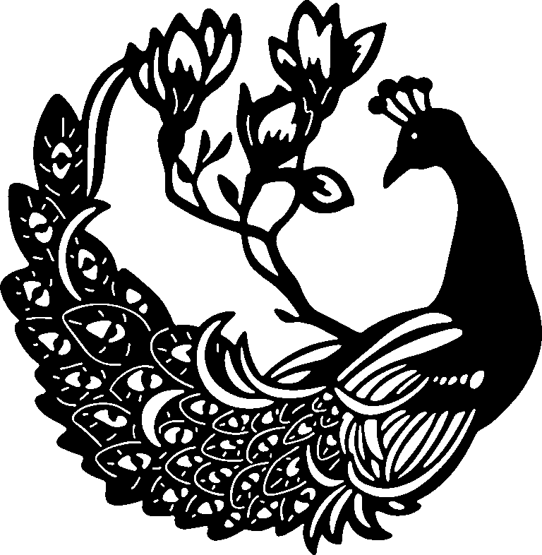 Free DXF Cutting Design – Peacock Vector for CNC