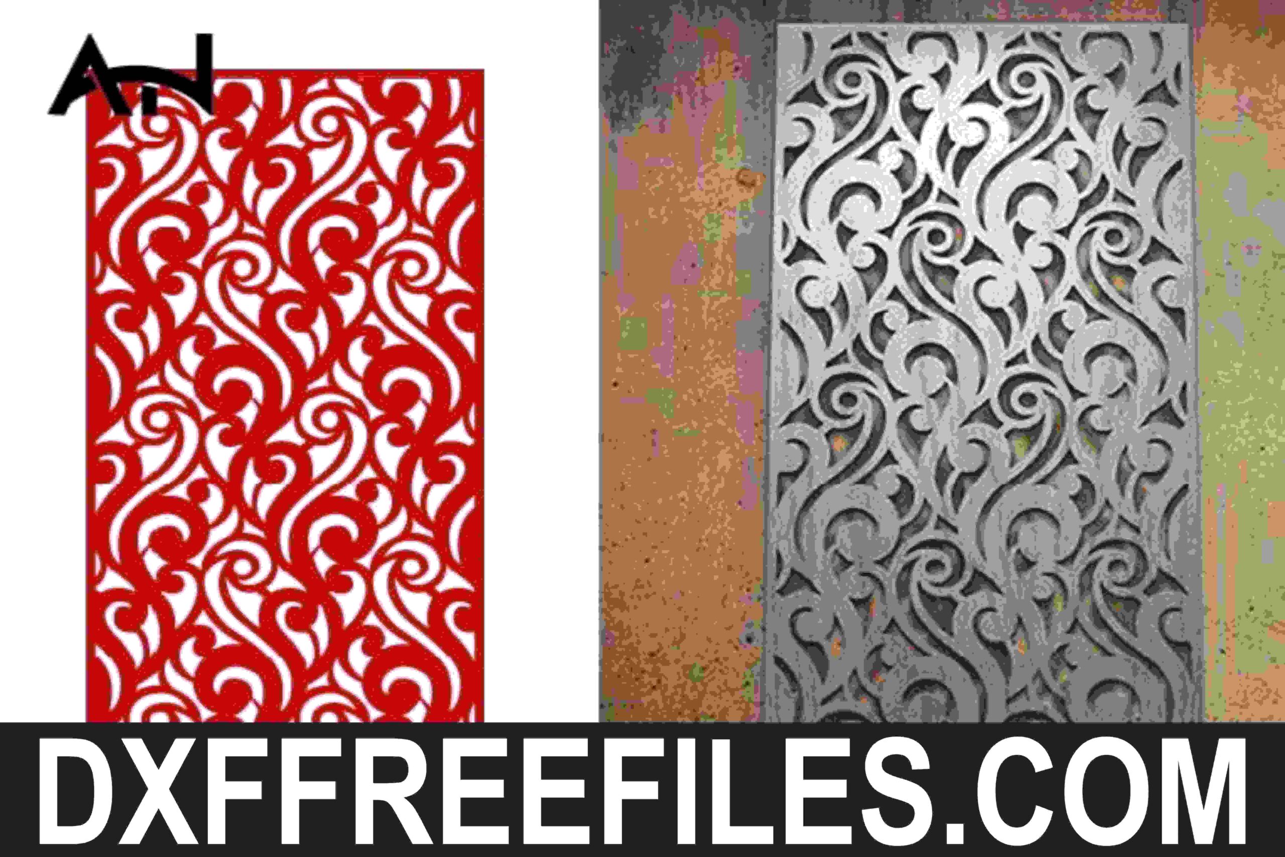 Seamless floral scroll pattern