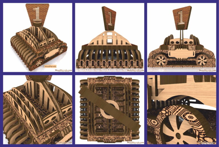 get a free car trophy 3d puzzle laser cutting
