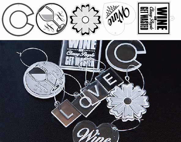 get a free acrylic keychain dxf file for laser cutting