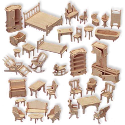 Doll House Furniture laser cutting dxf for ready to cut file