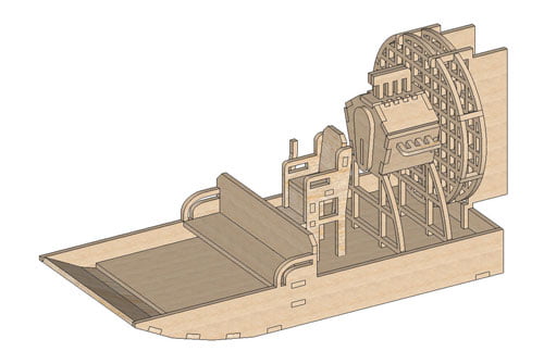 Air Boat laser cutting dxf for ready to cut file