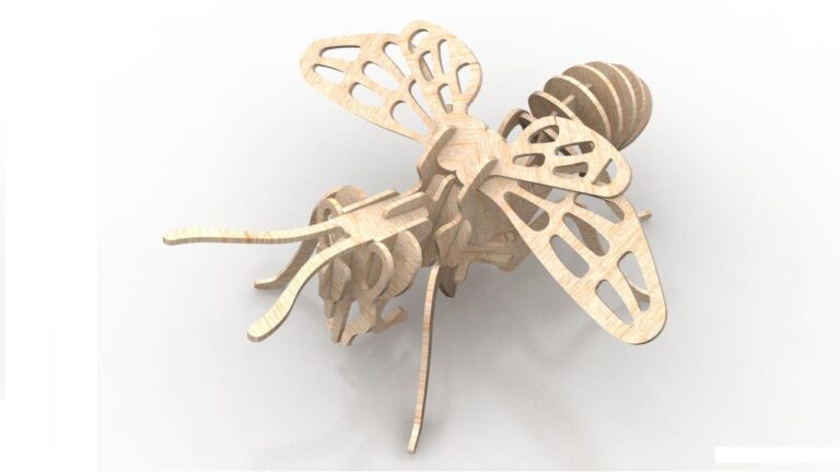 Abeja laser cutting dxf for ready to cut file