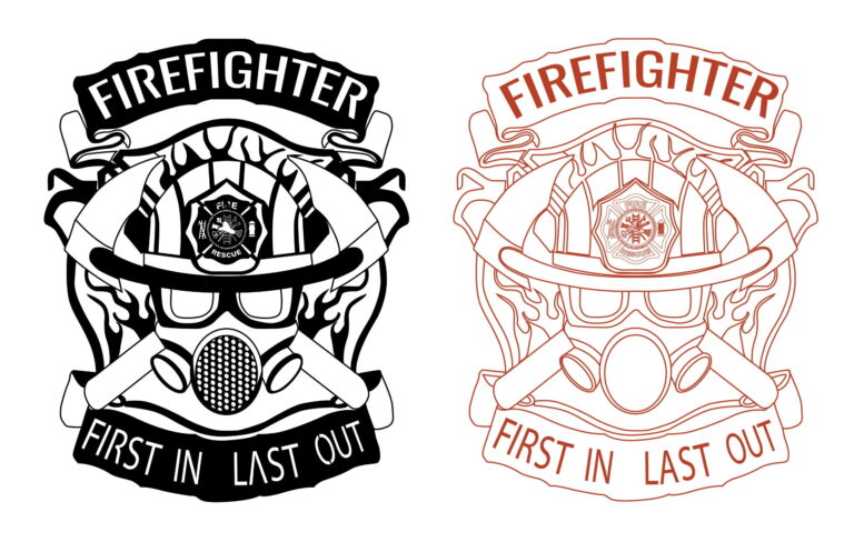 Fire fighter laser cutting dxf for ready to cut file