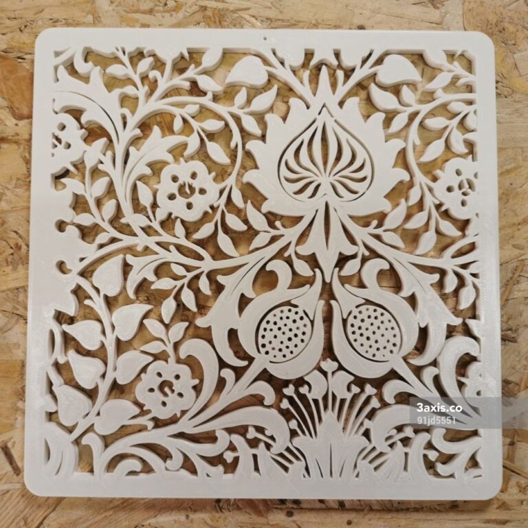 Laser Cut Floral Decor Pattern SVG File