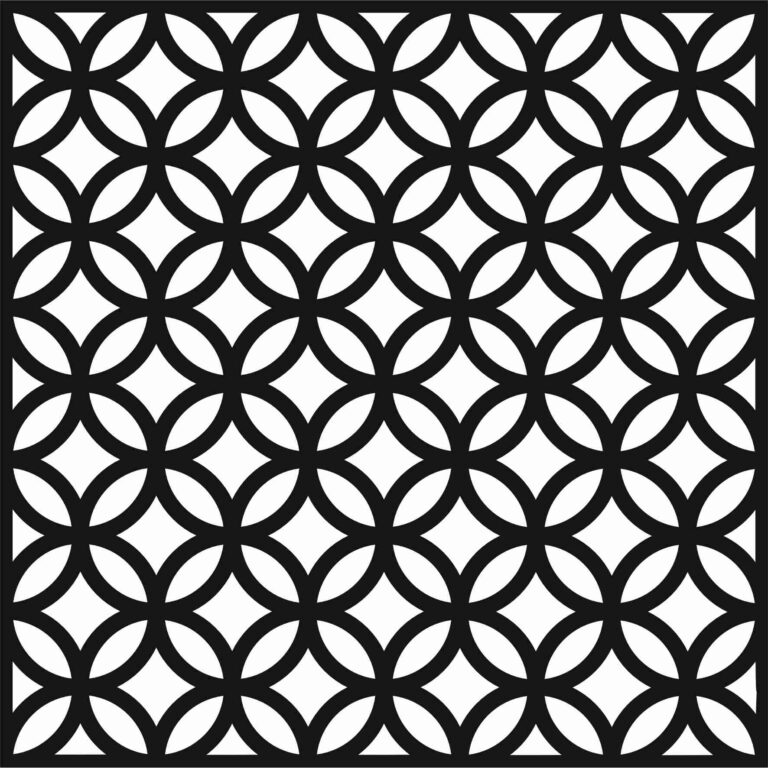 Free Download: Modern Circle Jali Design Vector (DXF, SVG, AI, CDR) for CNC Partition & Wall Decor