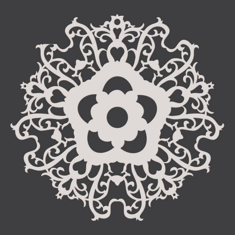 Laser Cut Decorative Jali Design Template DXF File