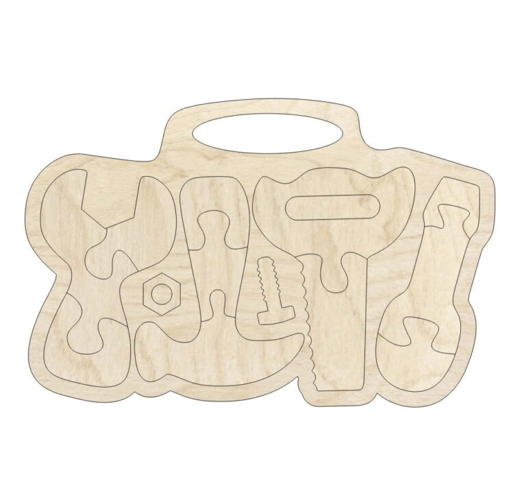 Laser Cut Kids Toy Tool Set Puzzle CDR File
