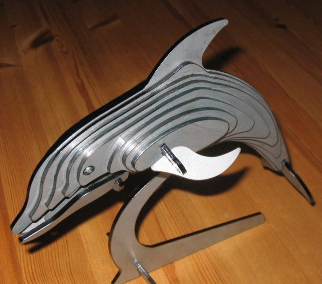 Laser Cut Dolphin 3D Puzzle DXF File