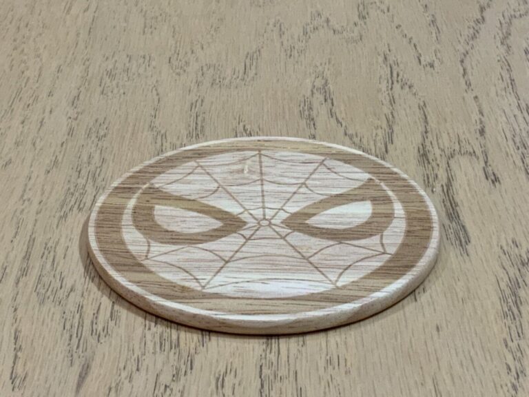 Laser Cut Spider Man Logo Coaster DXF File