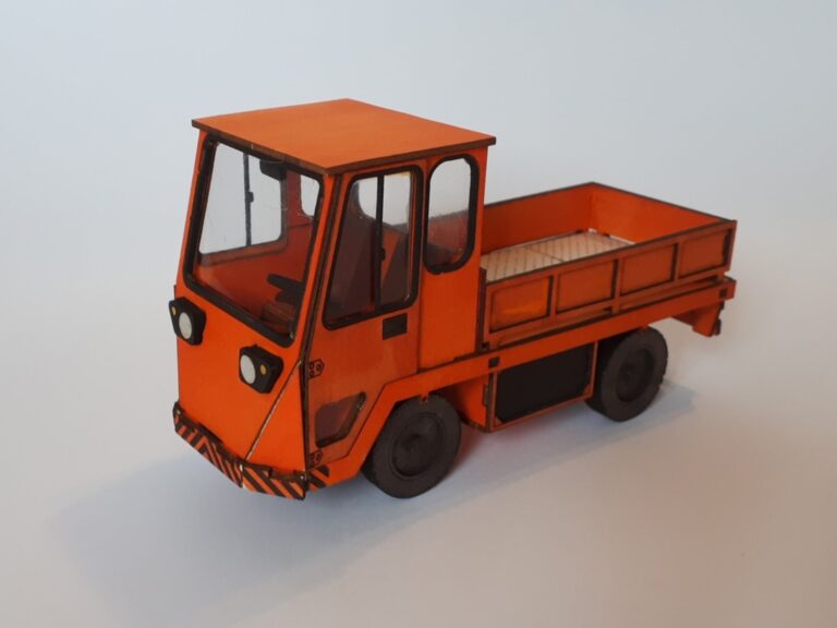 Laser Cut Electric Truck 3D Puzzle DXF File