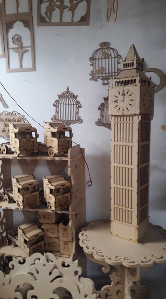Laser Cut Big Ben Wooden Model 3D Puzzle DXF File