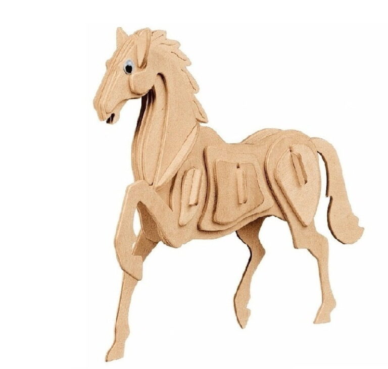 Laser Cut Horse 3D Puzzle DXF File