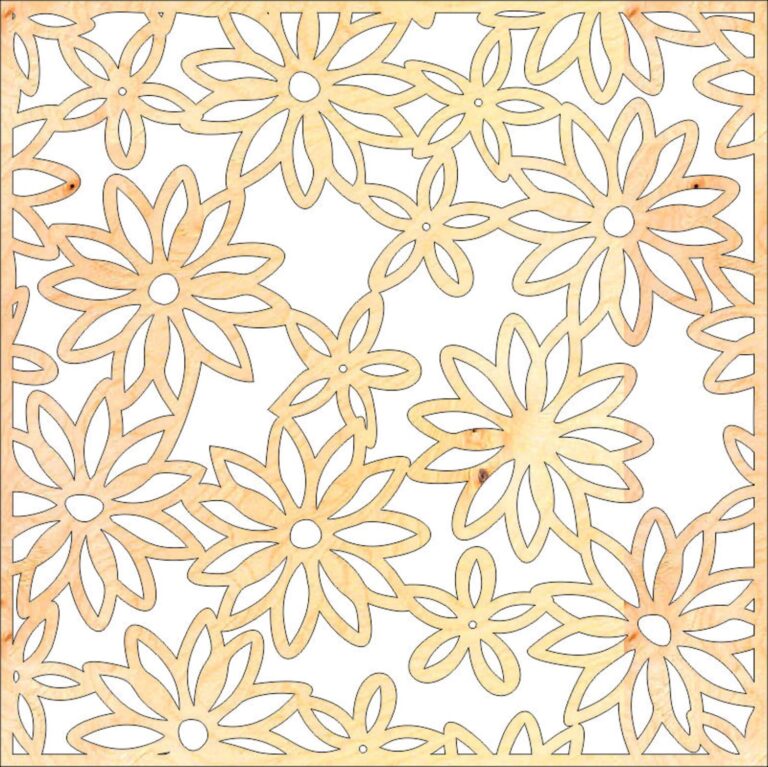 Laser Cut Floral Jali Design Pattern CDR File