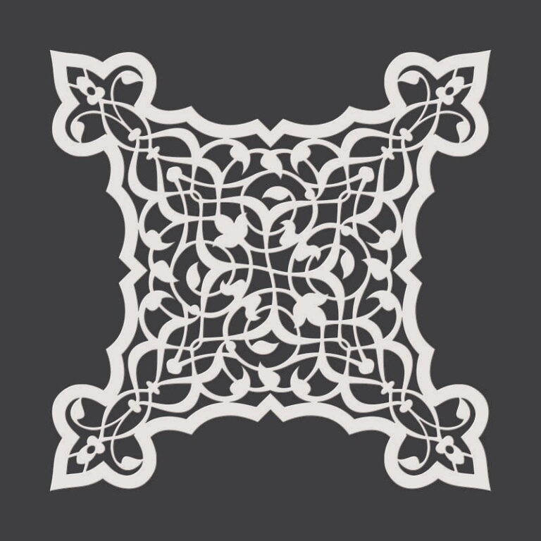 Laser Cut Interior Jali Design Pattern DXF File