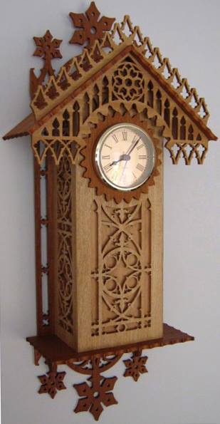 Laser Cut Wooden Antique Wall Clock Template CDR File