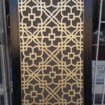 Islamic geometric pattern laser cut metal door design vector file free download