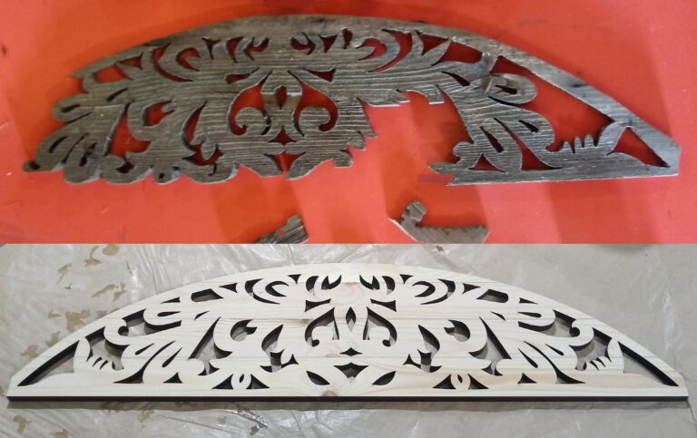 Wooden Platband Design Earrings CDR File