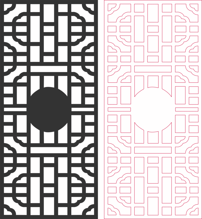 Black Hollow Partition dxf file