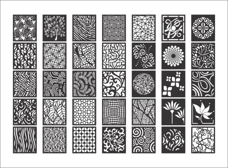 Decorative Screen Patterns Collection dxf file