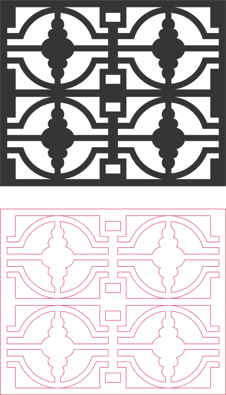 Grille Pattern Designs dxf file