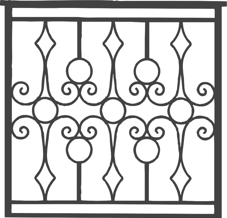 Iron Grille Gate dxf file