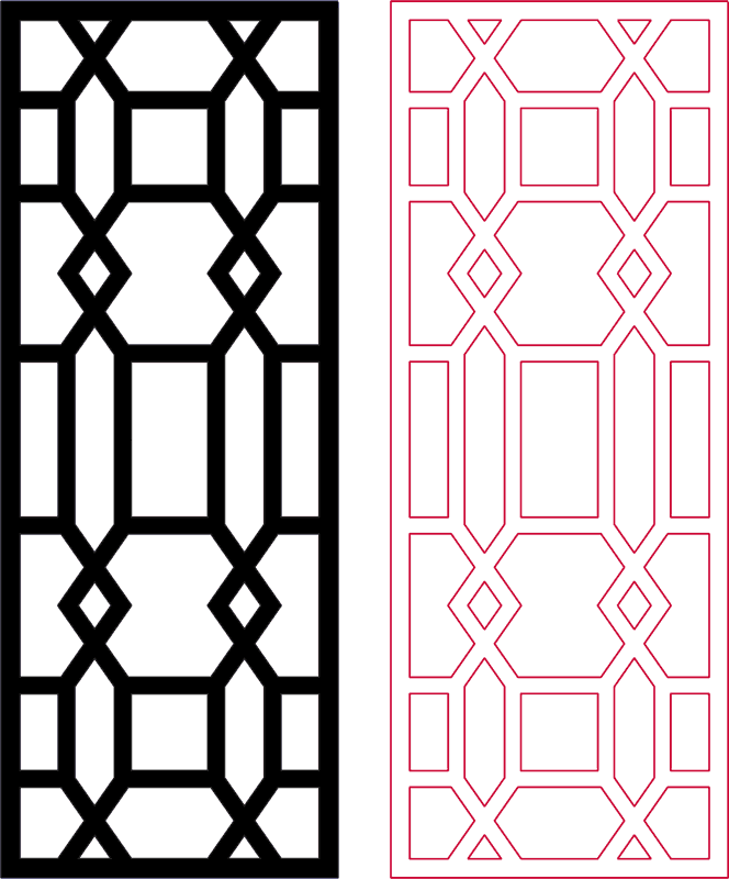 Room Divider Design dxf file
