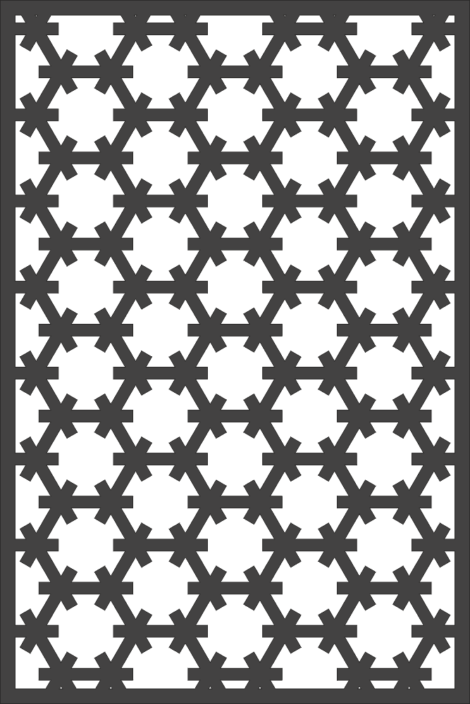 Seamless Hexagon Pattern dxf file