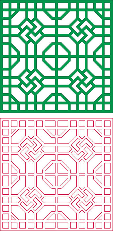 Square Design dxf file