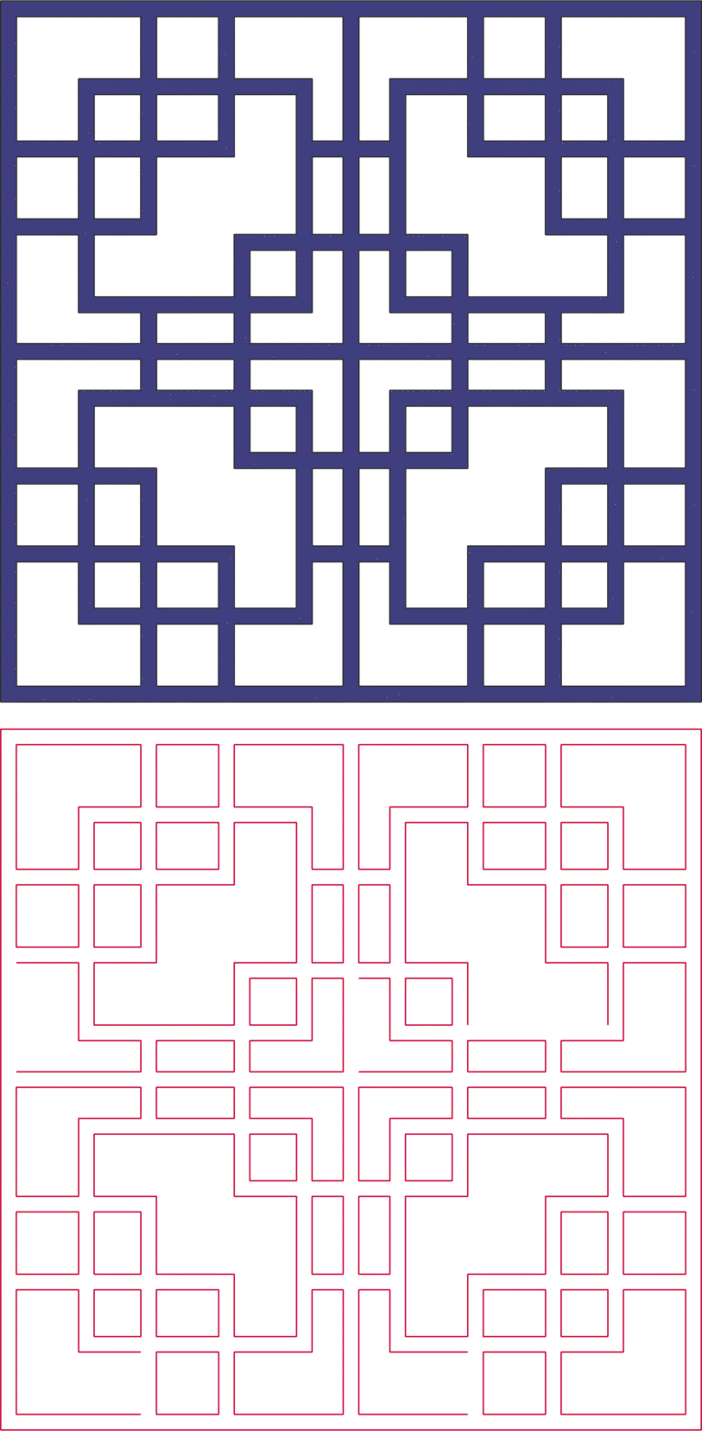 Square Pattern Vector dxf file