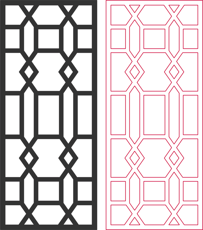 Living Room Partition dxf file