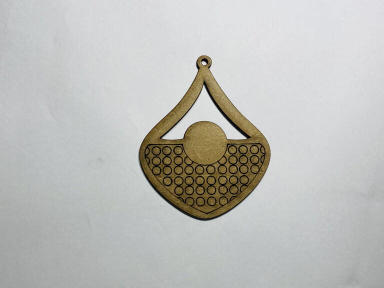 Laser Cut Wood Pendant Necklace CDR File