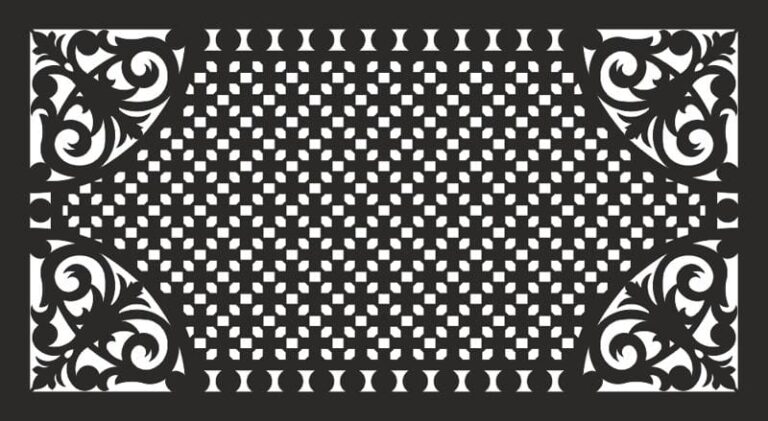 Decorative grill pattern dxf file