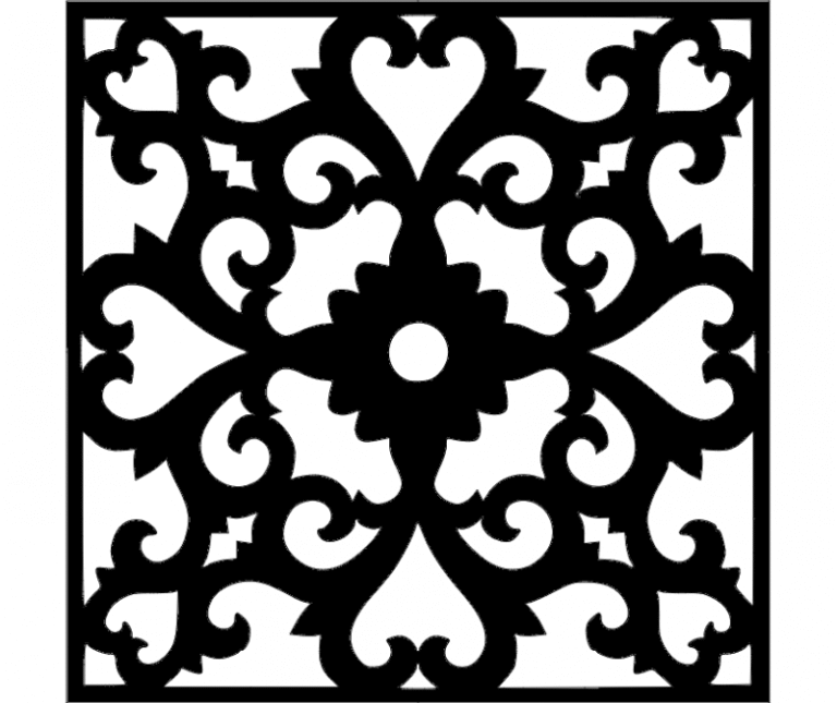 Flower Wall Border Dxf file