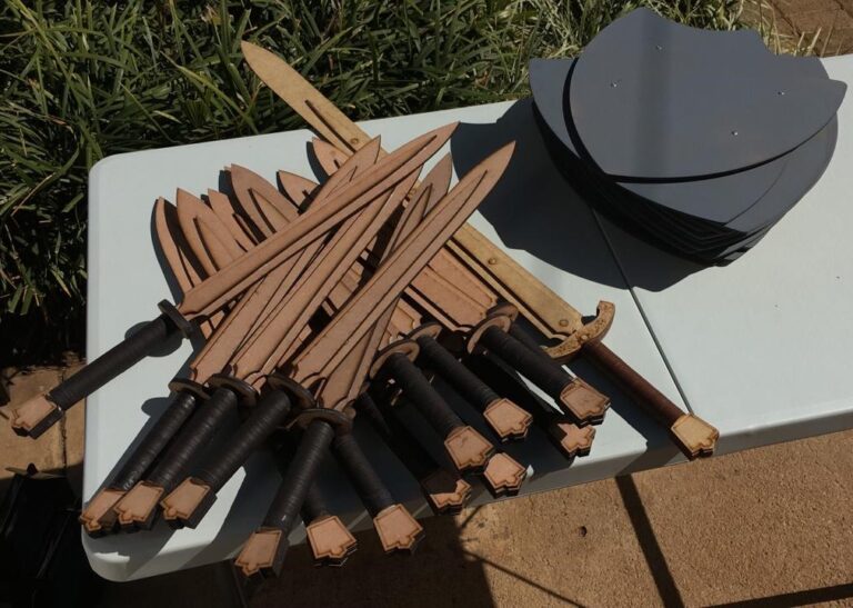 Kids Sword & Shield Free DXF File