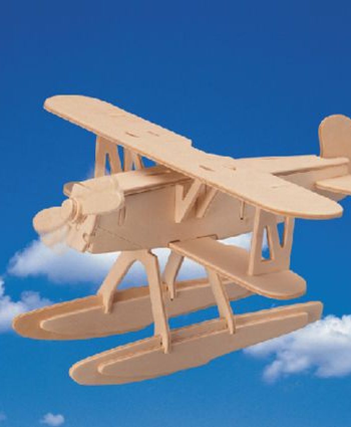 Laser Cut Pontoon Plane 3D Puzzle DXF File