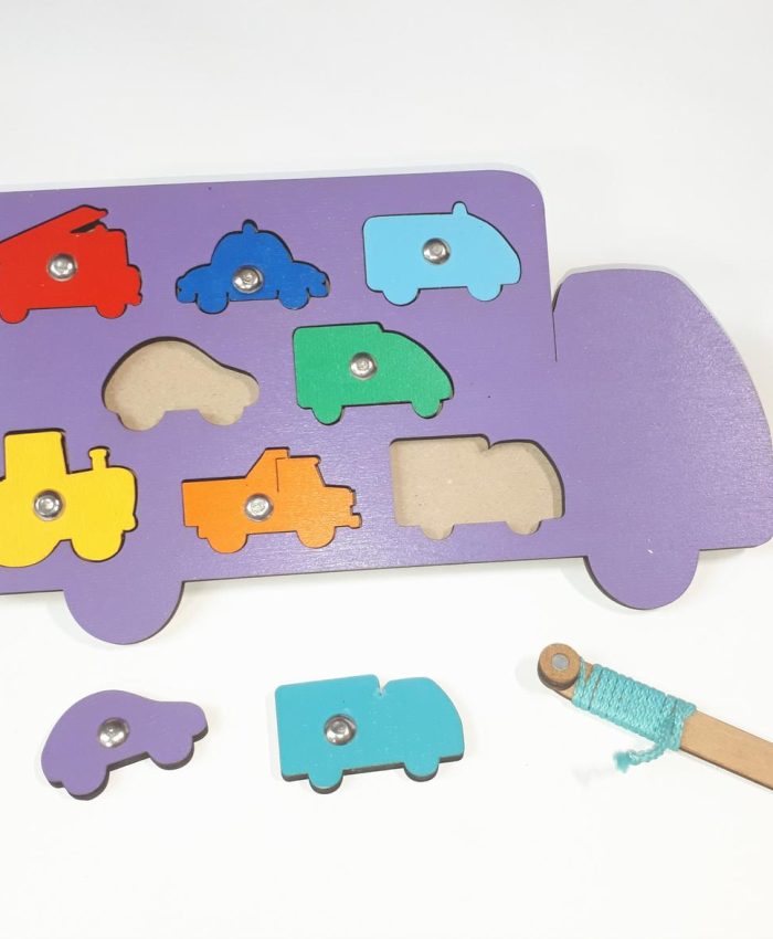 Laser Cut Vehicles Shapes Puzzle Wooden Peg Puzzles For Toddlers CDR File