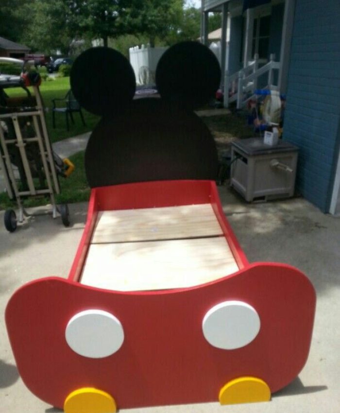 Laser Cut Mickey Mouse Toddler Bed Template DXF File